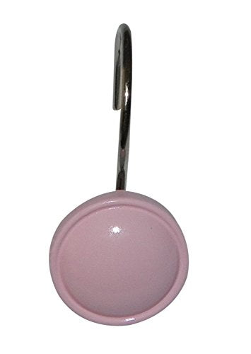 Park Avenue Deluxe Collection Park Avenue Deluxe Collection  inch Color Rounds inch  Resin Shower Curtain Hooks in Pink