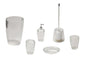 Park Avenue Deluxe Collection Park Avenue Deluxe Collection Clear Ribbed 5 Piece Acrylic Bath Accessory Set