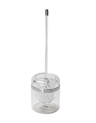 Park Avenue Deluxe Collection Park Avenue Deluxe Collection Clear with Chrome-Colored Trim Rib-Textured Bowl Brush