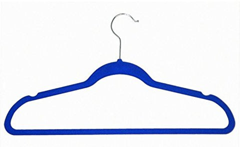 Ben&Jonah Collection Velvet Anti-Slip Hangers - Blue