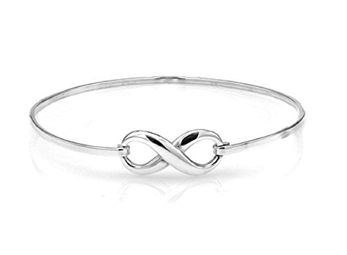 Ben and Jonah 925 Sterling Silver Infinity Bracelet with Hook closure