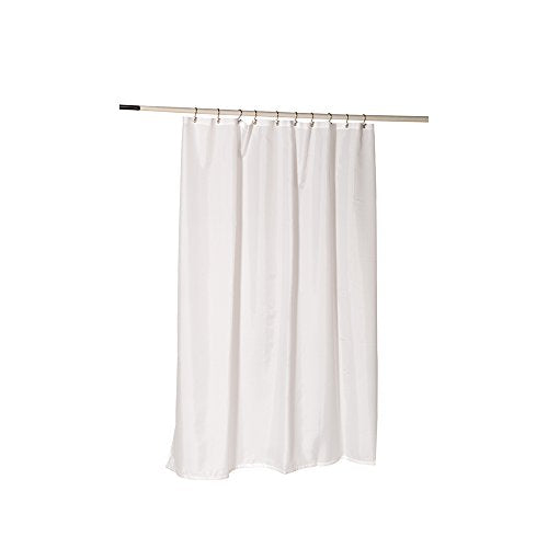 Park Avenue Deluxe Collection Nylon Fabric Shower Curtain Liner w/ Reinforced Header and Metal Grommets in White