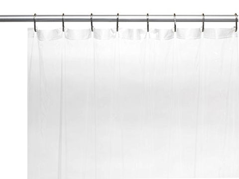 Royal Bath Stall Sized Extra Heavy 8 Gauge Vinyl Shower Curtain Liner (54 inch  x 78 inch ) - Clear