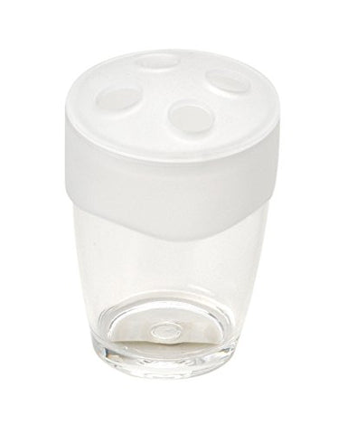 Park Avenue Deluxe Collection Park Avenue Deluxe Collection Clear with Frosted Trim Rib-Textured Toothbrush Holder