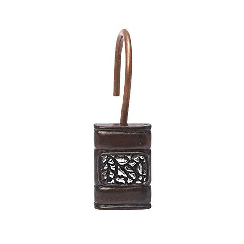 Park Avenue Deluxe Collection Park Avenue Deluxe Collection  inch Seneca inch  Resin Shower Curtain Hooks in Oil Rubbed Bronze