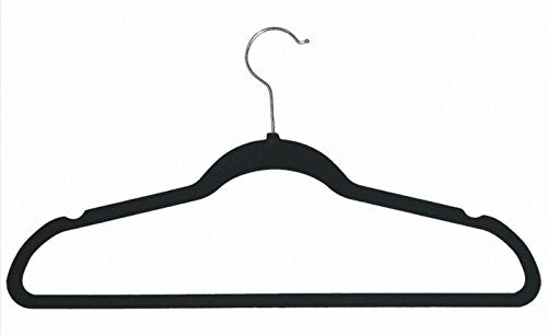 Ben&Jonah Collection Velvet Anti-Slip Hangers - Black