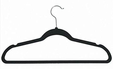 Ben&Jonah Collection Velvet Anti-Slip Hangers - Black