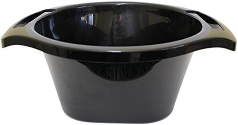 Ben and Jonah Plastic Wash Bowl Black- 6 inch H X 15.5 inch W