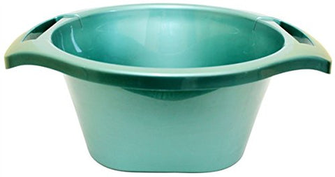 Ben and Jonah Plastic Wash Bowl Green- 6 inch H X 15.5 inch W
