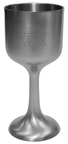 Kiddush Cup Pewter 6 inch H