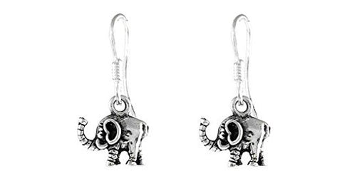 Ladies' Sterling Silver 925 Elephant Hook Earrings