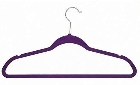 Ben&Jonah Collection Velvet Anti-Slip Hangers - Purple