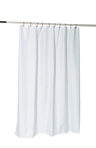 Royal Bath Water Repellant Nylon Fabric Shower Curtain Liner with Reinforced Mesh Header and Metal Grommets (70 inch  x 72 inch ) - White