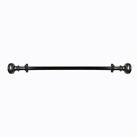 Lorraine Collection Elegant Metal Window Curtain Rod - Bradford (28 inch -48 inch )