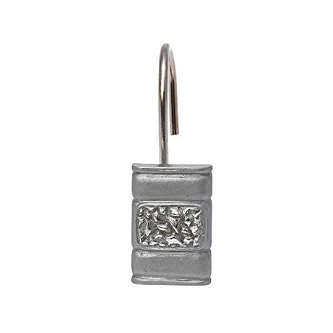 Park Avenue Deluxe Collection Park Avenue Deluxe Collection  inch Seneca inch  Resin Shower Curtain Hooks in Silver