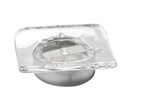 Park Avenue Deluxe Collection Park Avenue Deluxe Collection Clear with Chrome-Colored Trim Rib-Textured Soap Dish