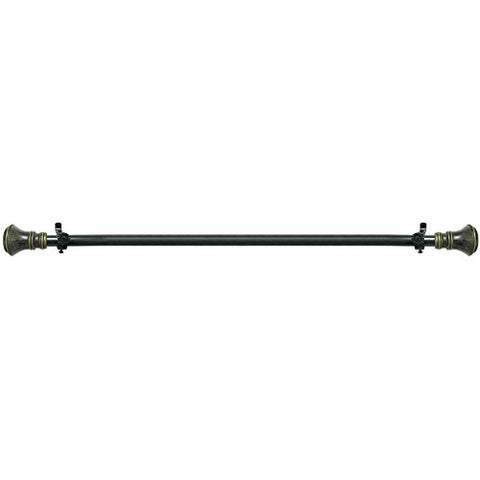 Lorraine Collection Elegant Metal Window Curtain Rod - Laya (28 inch -48 inch )