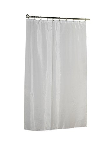 Park Avenue Deluxe Collection Extra Long (96'') Polyester Fabric Shower Curtain Liner in White