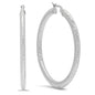 Ben and Jonah Ladies Stainless Steel Thick Flat Hoop Earrings