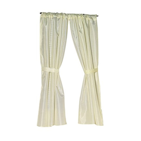 Park Avenue Deluxe Collection Park Avenue Deluxe Collection Polyester Fabric Window Curtain in Ivory