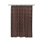 Park Avenue Deluxe Collection Park Avenue Deluxe Collection  inch Jacquard Circles inch  Fabric Shower Curtain in Brown