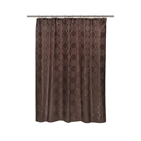 Park Avenue Deluxe Collection Park Avenue Deluxe Collection  inch Jacquard Circles inch  Fabric Shower Curtain in Brown