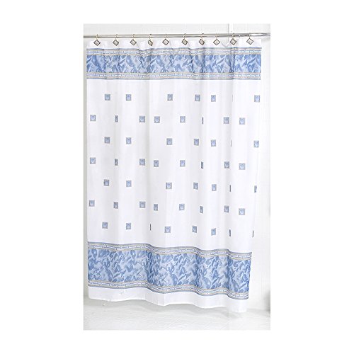 Park Avenue Deluxe Collection  inch Windsor inch  Fabric Shower Curtain in Slate