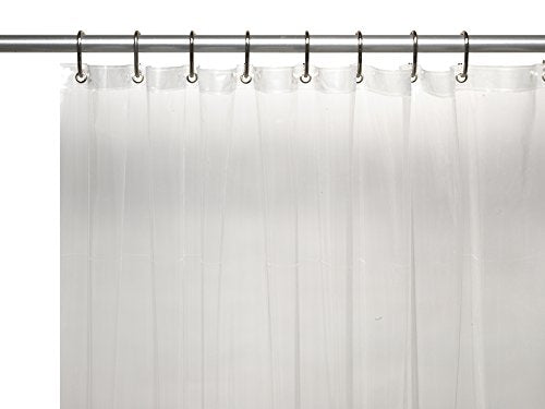 Park Avenue Deluxe Collection Park Avenue Deluxe Collection 3 Gauge Vinyl Shower Curtain Liner w/ Weighted Magnets and Metal Grommets in Super Clear