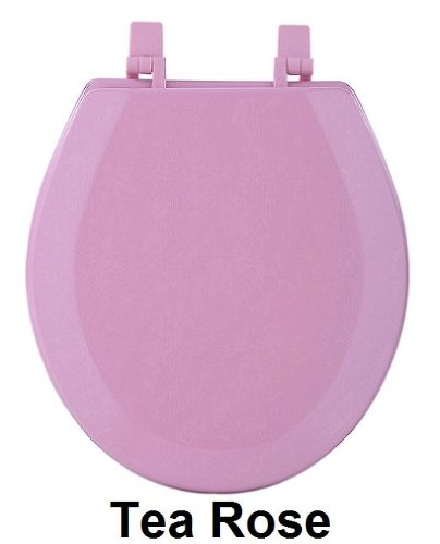 Ben&Jonah Collection Fantasia 17 Inch Tea Rose Standard Wood Toilet Seat