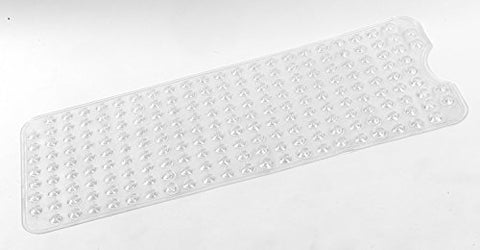 Royal Bath Jumbo Extra Long Slip Resistant Vinyl Bath Tub Mat (16 inch  x 40 inch ) - Clear