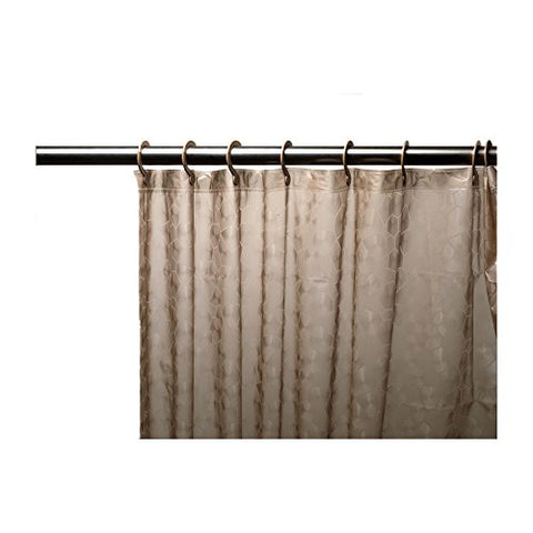 Park Avenue Deluxe Collection Park Avenue Deluxe Collection Brown Embossed PEVA Shower Curtain with Built-in Hooks