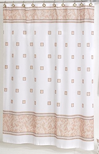 Think Out of the Box Fabric Shower Curtain 70 inch  x 72 inch  (Ivory)