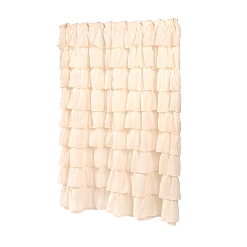 Park Avenue Deluxe Collection Park Avenue Deluxe Collection  inch Carmen inch  Polyester Shower Curtain in Ivory