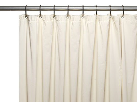 Royal Bath Extra Wide 5 Gauge Vinyl Shower Curtain Liner with Metal Grommets in Bone Size 108 inch  Wide x 72 inch  Long