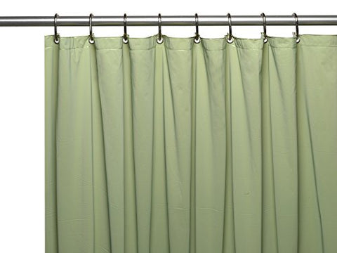 Royal Bath Extra Long 5 Gauge Vinyl Shower Curtain Liner with Metal Grommets In Sage Size 72 inch  Wide x 84 inch  Long