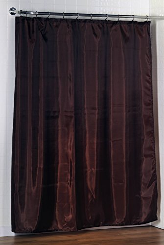 Royal Bath Water Repellant Fabric Shower Curtain Liner with Weighted Hem (70 inch  x 72 inch ) - Brown