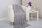 Tejido Collection Classic Woven Knitted Throw Blanket (50 inch  x 60 inch ) - Grey