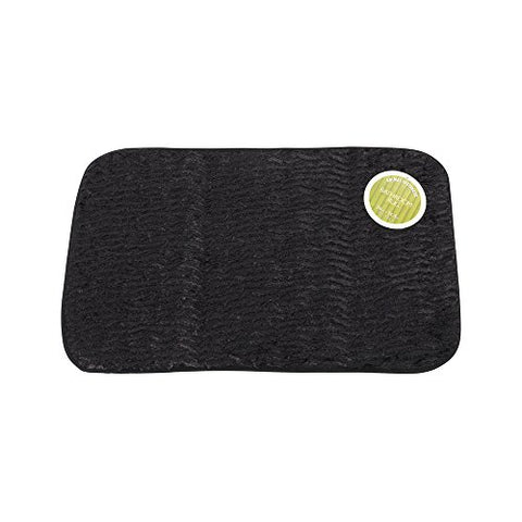 Park Avenue Deluxe Collection Park Avenue Deluxe Collection  inch Sable inch  Black Faux Fur Bath Mat