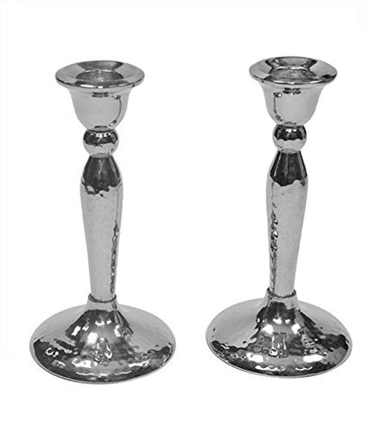 5th Avenue Collection Candlestick Nickel Hammered 5.5 inch H