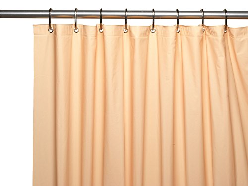 Royal Bath Extra Heavy 8 Gauge Vinyl Shower Curtain Liner with Metal Grommets (72 inch  x 72 inch ) - Peach