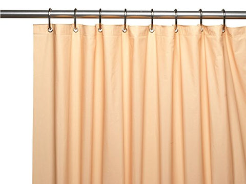 Royal Bath Extra Heavy 8 Gauge Vinyl Shower Curtain Liner with Metal Grommets (72 inch  x 72 inch ) - Peach