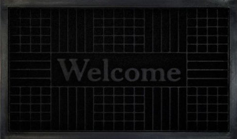 Park Avenue Collection Welcome Mat 18x30 Geometric - Black