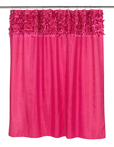 Latin Fever Dance Party Fabric Shower Curtain 70 inch  x 72 inch  (Raspberry)