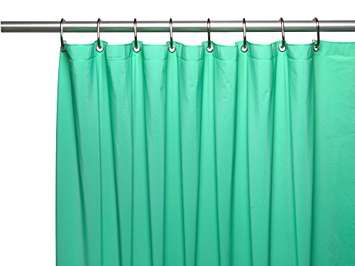 Park Avenue Deluxe Collection Park Avenue Deluxe Collection Hotel Collection 8 Gauge Vinyl Shower Curtain Liner w/ Weighted Magnets and Metal Grommets in Jade