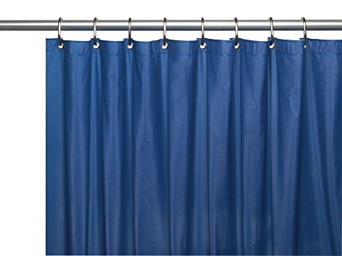 Royal Bath Heavy 4 Gauge Vinyl Shower Curtain Liner with Weighted Magnets and Metal Grommets (72 inch  x 72 inch ) - Navy