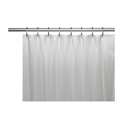 Park Avenue Deluxe Collection Shower Stall-Sized 5 Gauge Vinyl Shower Curtain Liner in Frosty Clear