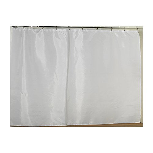 Park Avenue Deluxe Collection Park Avenue Deluxe Collection Extra Wide Polyester Fabric Shower Curtain Liner in White