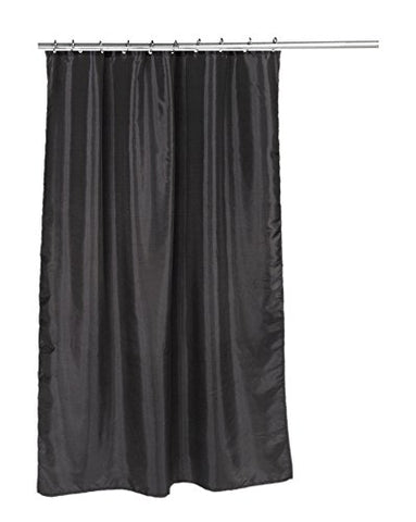 Park Avenue Deluxe Collection Park Avenue Deluxe Collection  inch Shimmer inch  Faux Silk Shower Curtain in Black