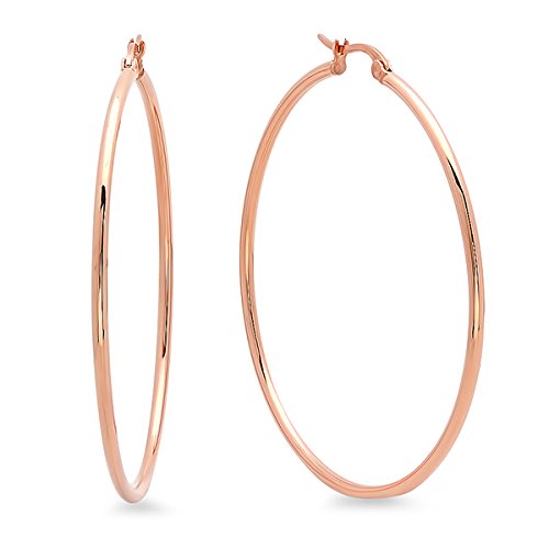 Ben and Jonah 18KT Rose Gold Hoop Earrings