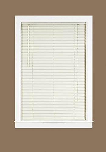Midnight Collection Set of 2 1-Inch Room Darkening Alabaster Mini Blinds (2 19 inch  x 64 inch )